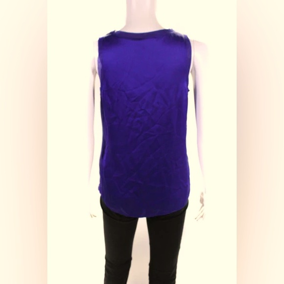 Theory XS Purple 100% Silk Cowl Neck Camisole - Picture 2 of 11